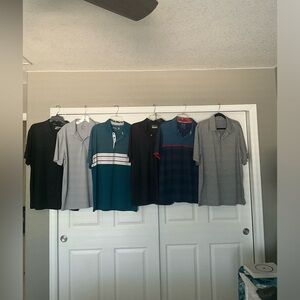 Qty 6 Men’s Golf Polo’s Size L